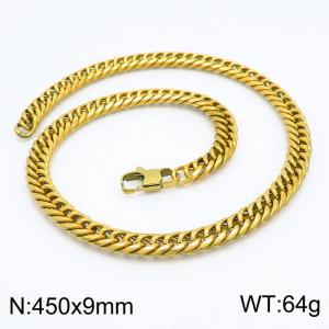 SS Gold-Plating Necklace - KN203085-Z