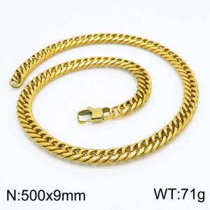 SS Gold-Plating Necklace - KN203086-Z