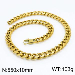 SS Gold-Plating Necklace - KN203097-Z