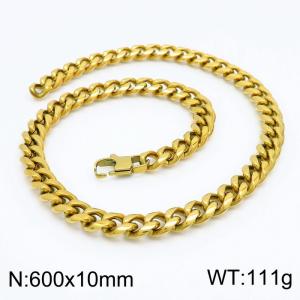 SS Gold-Plating Necklace - KN203098-Z