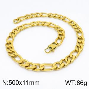 SS Gold-Plating Necklace - KN203106-Z