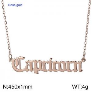 SS Rose Gold-Plating Necklace - KN203193-BLX