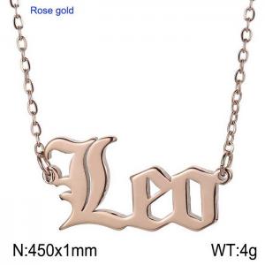 SS Rose Gold-Plating Necklace - KN203200-BLX