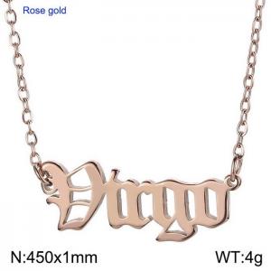 SS Rose Gold-Plating Necklace - KN203201-BLX