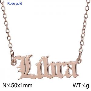 SS Rose Gold-Plating Necklace - KN203202-BLX