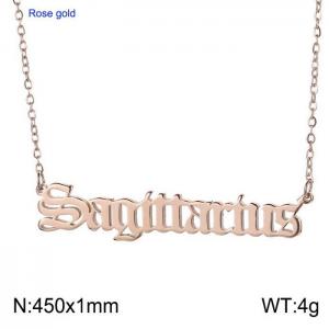 SS Rose Gold-Plating Necklace - KN203204-BLX