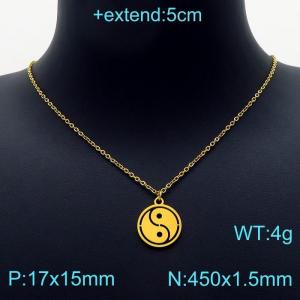 SS Gold-Plating Necklace - KN203220-Z