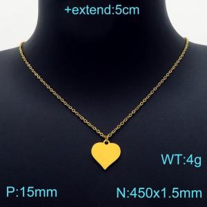 SS Gold-Plating Necklace - KN203222-Z
