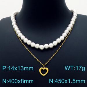 SS Gold-Plating Necklace - KN203297-KFC