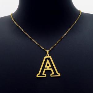 SS Gold-Plating Necklace - KN203425-LO
