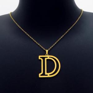 SS Gold-Plating Necklace - KN203428-LO