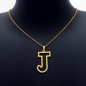 SS Gold-Plating Necklace - KN203434-LO