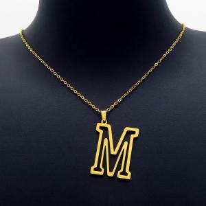 SS Gold-Plating Necklace - KN203437-LO