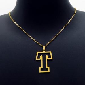SS Gold-Plating Necklace - KN203443-LO