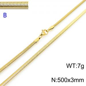 SS Gold-Plating Necklace - KN203516-Z