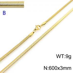 SS Gold-Plating Necklace - KN203518-Z