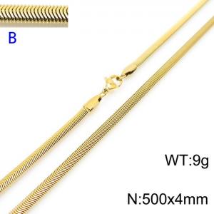 SS Gold-Plating Necklace - KN203534-Z