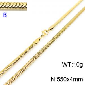 SS Gold-Plating Necklace - KN203535-Z