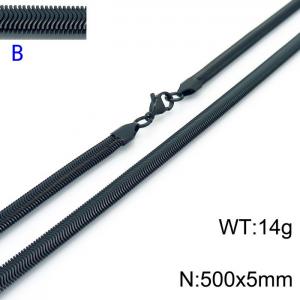 Stainless Steel Black-plating Necklace - KN203543-Z