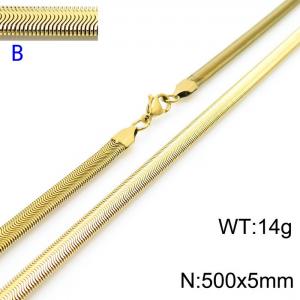 SS Gold-Plating Necklace - KN203546-Z