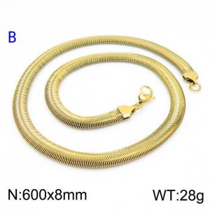 SS Gold-Plating Necklace - KN203569-Z