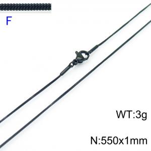 Stainless Steel Black-plating Necklace - KN203577-Z