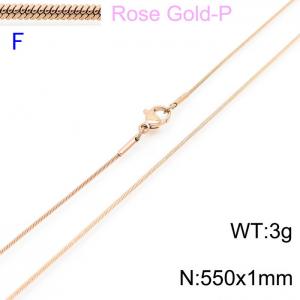 SS Rose Gold-Plating Necklace - KN203580-Z