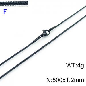Stainless Steel Black-plating Necklace - KN203588-Z