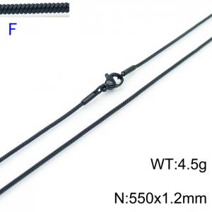 Stainless Steel Black-plating Necklace - KN203589-Z