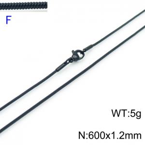 Stainless Steel Black-plating Necklace - KN203590-Z