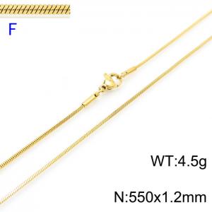 SS Gold-Plating Necklace - KN203592-Z