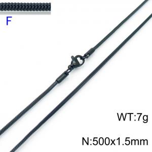 Stainless Steel Black-plating Necklace - KN203600-Z