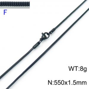 Stainless Steel Black-plating Necklace - KN203601-Z