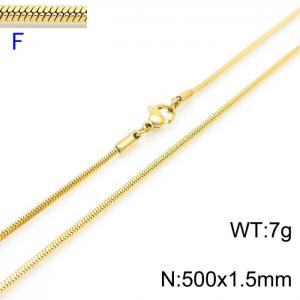 SS Gold-Plating Necklace - KN203606-Z