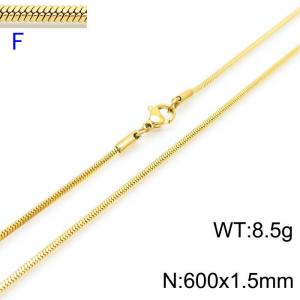 SS Gold-Plating Necklace - KN203608-Z