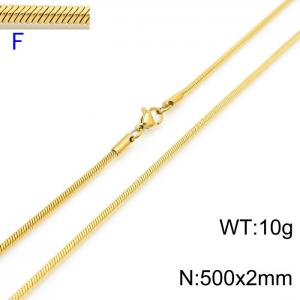 SS Gold-Plating Necklace - KN203612-Z
