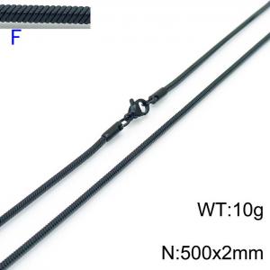 Stainless Steel Black-plating Necklace - KN203615-Z