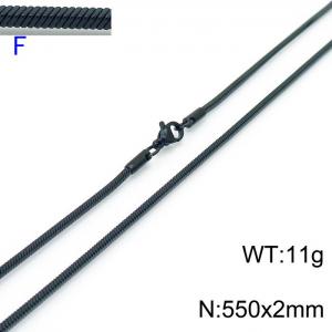 Stainless Steel Black-plating Necklace - KN203616-Z
