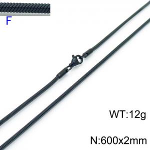 Stainless Steel Black-plating Necklace - KN203617-Z