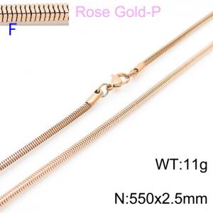 SS Rose Gold-Plating Necklace - KN203625-Z