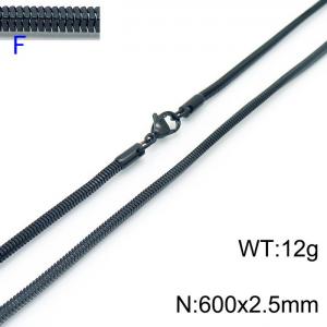 Stainless Steel Black-plating Necklace - KN203629-Z