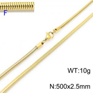SS Gold-Plating Necklace - KN203630-Z
