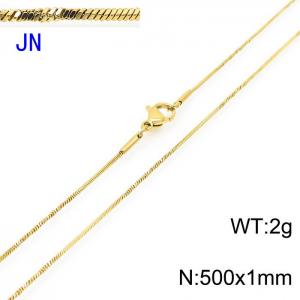 SS Gold-Plating Necklace - KN203648-Z