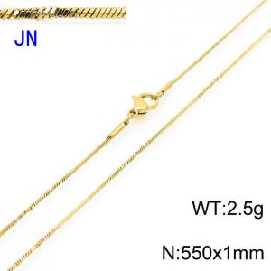 SS Gold-Plating Necklace - KN203649-Z