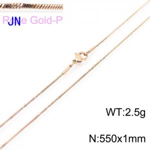 SS Rose Gold-Plating Necklace - KN203655-Z