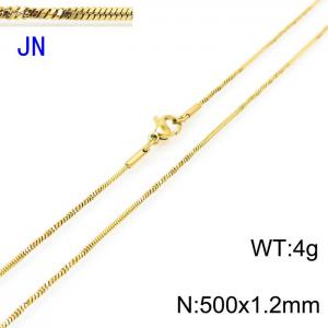 SS Gold-Plating Necklace - KN203660-Z