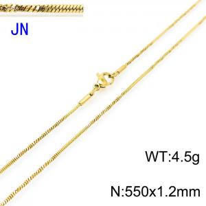 SS Gold-Plating Necklace - KN203661-Z