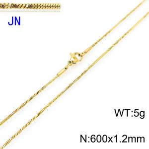 SS Gold-Plating Necklace - KN203662-Z