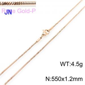 SS Rose Gold-Plating Necklace - KN203664-Z