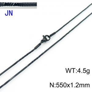 Stainless Steel Black-plating Necklace - KN203667-Z
